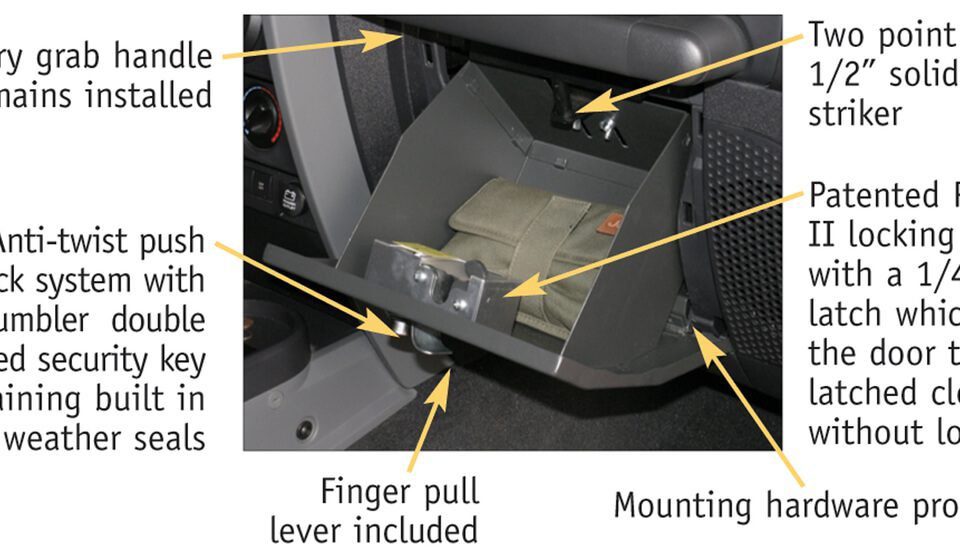 Jeep Security Locking Glove Box Jeep 20072018 Wrangler JK Tuffy