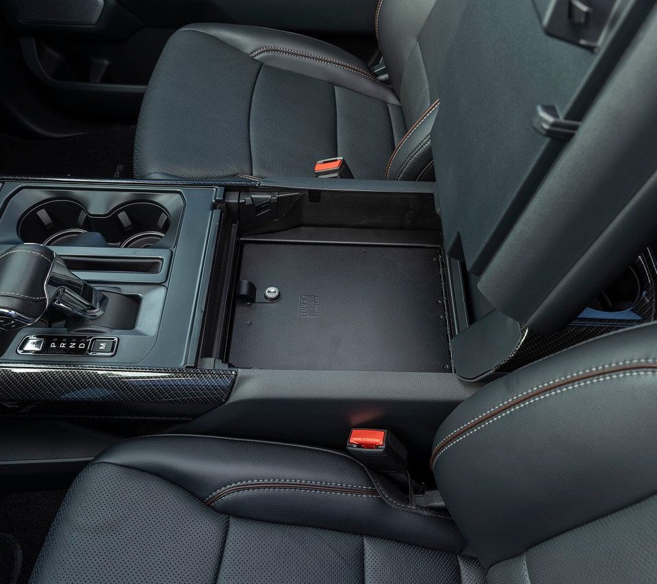 Ford Center Console Security Safe - 2021-22 F-150; w/ Flow-Thru Console -  Tuffy Security Products