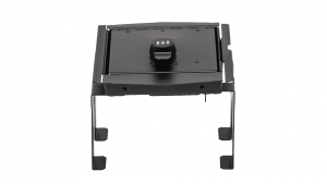 Frontal view showing the Tuffy Console Safe’s combination lock and reinforced welded frame, engineered for secure in-console installation.